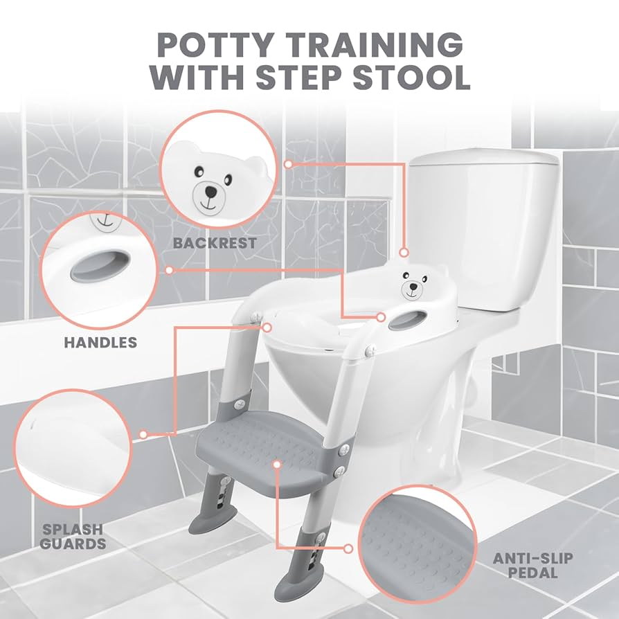 Amazon.com: Lulyboo Bear Potty Training Seat with Step Stool